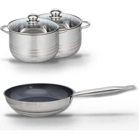 Lot Poêle 28cm & 2 Faitouts 20/24cm Elo Profi Therm Platinum (1/5)