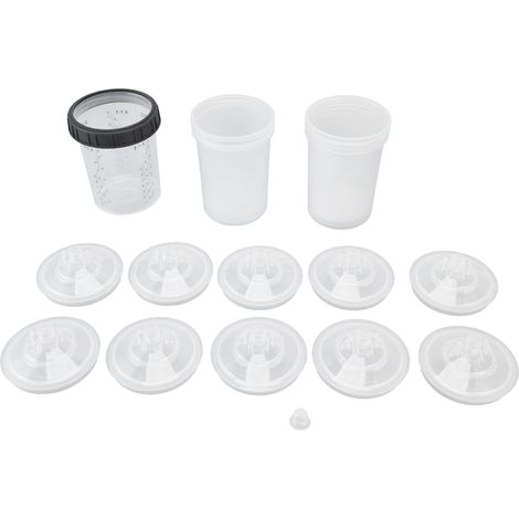 Gobelet Jetable pour Peinture 800ml avec Couvercle, Récipient de Mélange pour Pistolet à Peinture, Accessoire de Peinture Professionnel (1/5)