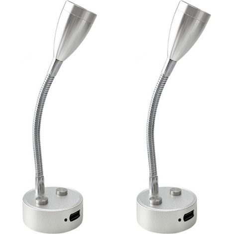 Lampe de lecture LED à intensité variable pour camping-car, lampe de lit avec col de cygne flexible (1/5)