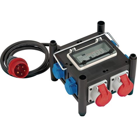 Brennenstuhl – Prise de distribution électrique 400V/16 A 2xCEE16A – 5x230V – H07RN-F 5G2,5 – IP44 pour usage extérieur