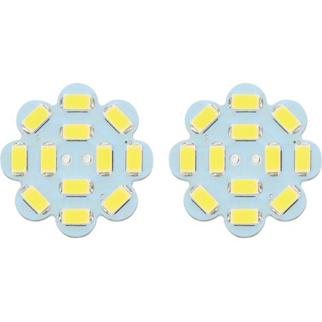 Lot de 2 ampoules G4 SMD 12/24V diamètre 30mm connexion arrière (1/2)