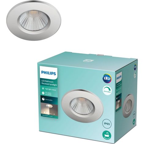 Philips Dive Foco empotrable para Baño (Cromo) Luz blanca cálida - LED (1/5)