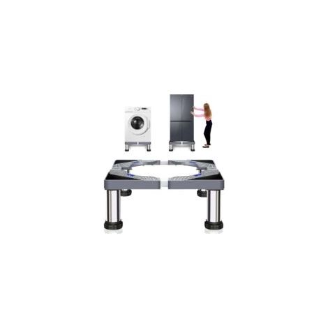 Support Machine a Laver, Socle Machine a Laver, Largeur Réglable 40-60cm, Avec 4 pieds Stable pour Machine à Laver, pour Réfrigérateur, Sèche-Linge, Congélateur, Hauteur 23-26cm-Crezuo