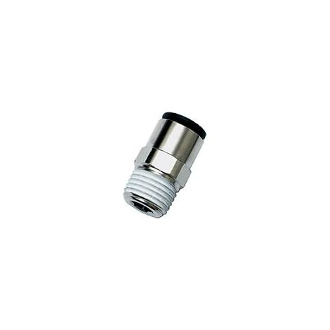 Piquage droit Legris LF 3000 vers NPT 1/4 mâle Enfichable 6 mm ( Prix pour Boîte de 10 )