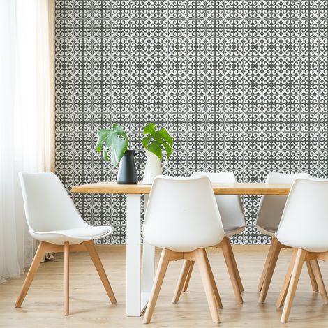 Sticker Mural Carrelage adhésif Cuisine Salle de Bain - 60 STICKERS CARREAUX DE CIMENT AZULEJOS MIANINA - 60stickers15x15cm (1/5)