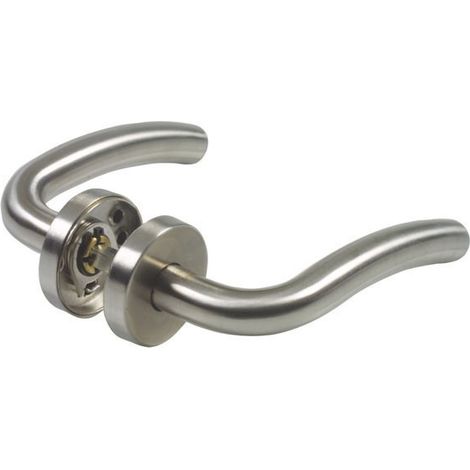 MANIGLIA INOX C/ROSETTA SET