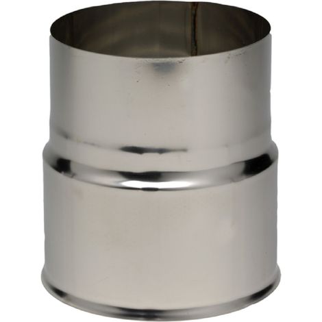 TEN – Réduction inox femelle-mâle 146x140 – Raccord fumisterie pour tubage flexible et tuyau rigide – Compatible tous combustibles