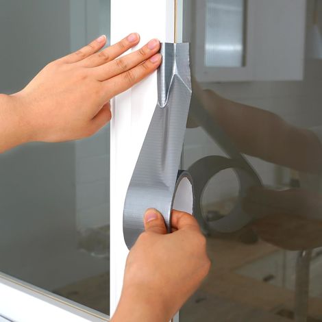 CCYKXA  Strong fabric adhesive tape for windows and sliding door frames, 5 cm x 10 m, soundproof sealing strip, waterproof, windproof, durable and wear-resistant, grey (1/5)