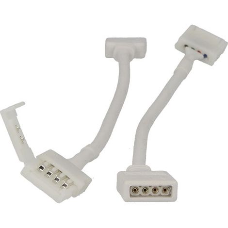 2 PZ Connettori Femmine 4 Buchi Morsetto 10mm RGB per Chiusura Striscia Bobina LED (1/3)