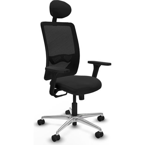 Chaise piqueras y crespo Zulema noir mécanisme synchrone (1/2)