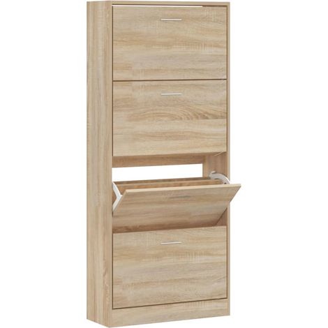 vidaXL Scarpiera Rovere Sonoma 63x24x147 cm in Legno Multistrato