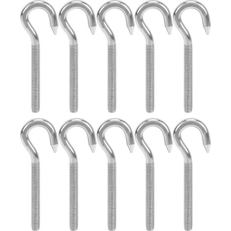 Lot de 10 crochets à vis en acier inoxydable haute dureté pour supports de coupelles destinés à l'industrie chimique et aux équipements mécaniques