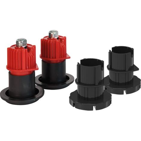 Pied plastique noir - Hauteur : 100 mm - CAMAR (1/3)