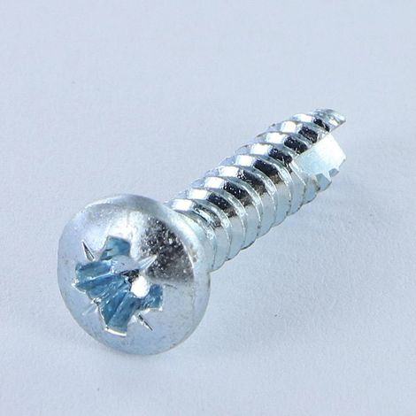 Vis pvc Tête cylindrique bombée TCB Pozi 3.5X 5/8 Pointe antifendage type 17 Acier zingué (1/3)
