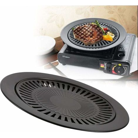 Koreanischer Grillherd – Drehspieß aus Edelstahl – Runder Grill für Camping im Freien und in Innenräumen – Fei Yu