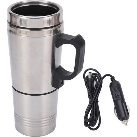 Elektrischer Wasserkocher aus Edelstahl für Auto, 350 ml / 150 ml, 12 V (1/5)