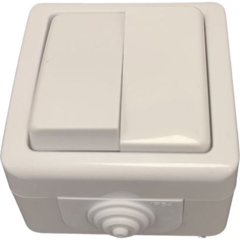 Interruttore Stagno Doppia Superficie 10A 250V Bianco