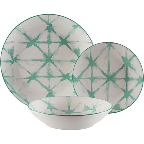 Vajilla Versa Pompeia Turquesa Porcelana 18 Piezas - Marca: Versa - EAN: 8420327554444