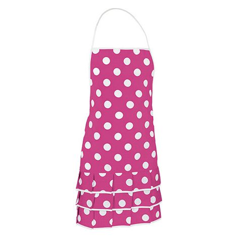 Delantal estampado VALENTO Flamenco Adulto Blanco/Rosa