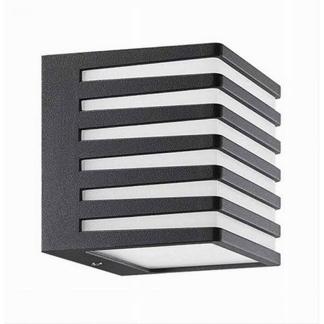 Applique Muro Esterno Led 10w Lampada Decorativa Strisce Cubo Bianco Ip54 3000K bianco naturale,nero