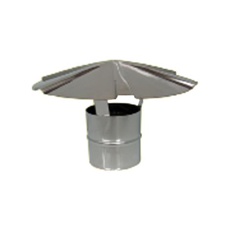 Chapeau chinois simple paroi inox mâle - Ø 80