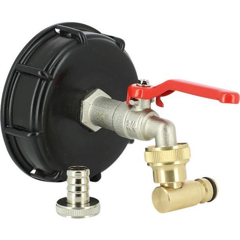 Raccord cuve S100X8 - Robinet ECO laiton 15 mm + Nez articulé (1/2)