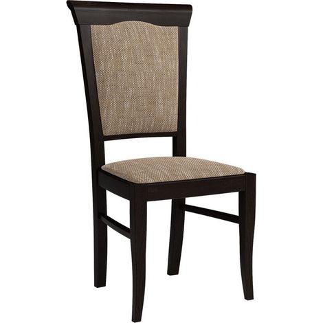 Chaise Sparks 157, Wengué, 97x45x40cm, Tissu, En bois, Bois (1/5)