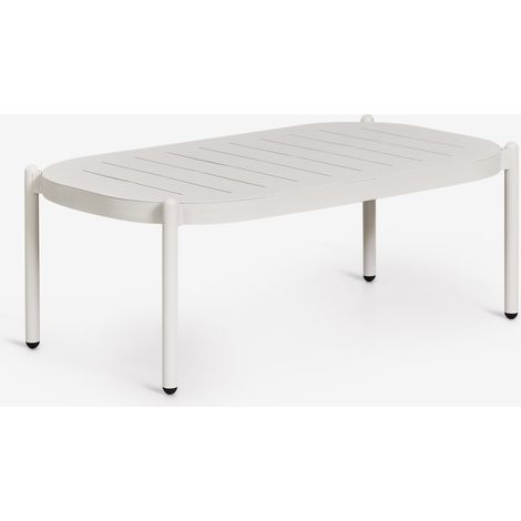 SKLUM Rechteckiger Gartentisch 95x55 cm aus Aluminium Duroli Gardenia Weiß                                  