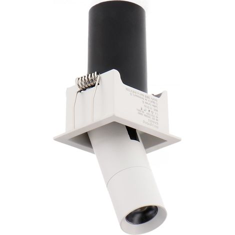 IluminaShop - Foco LED Orientable Mini White Tube Square 5W CCT IP20  3000+4000+6000 (1/2)