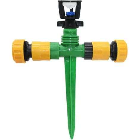(L)Micro arroseur de jardin, filetage 1/2 pouce, support en plastique, rotation à 360 degrés, buse d'arrosage et d'irrigation pour jardins, pelouses et exploitations agricoles (1/5)