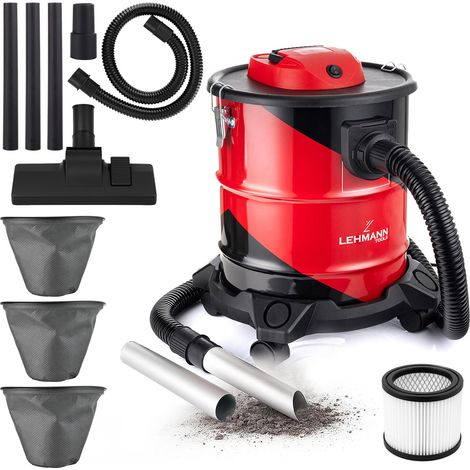 Aspirateur Industriel 2000w - Aspirateur À Cendres Pour Cheminée Avec Double Filtre - Réservoir En Acier Inoxydable De 20 L - Filtre Hepa - Fonction Soufflerie - Rouge Et Noir (1/5)