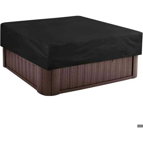 Housse de protection pour jacuzzi - PZCC - Carrée - 207x207x30 cm - Résistante aux UV - Imperméable (1/4)
