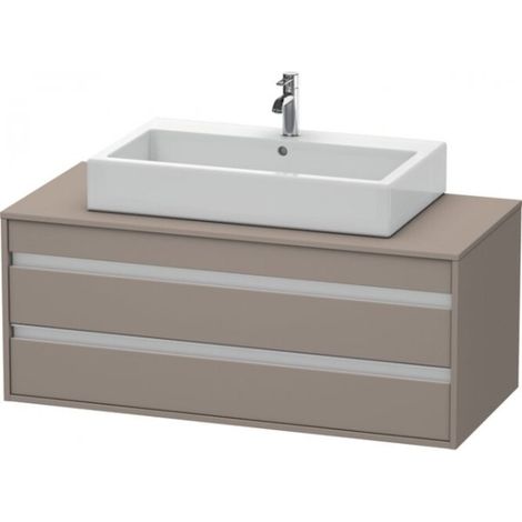 Duravit Ketho - Mueble de lavabo de 50x120x55 cm, 2 cajones, Basalt Matt KT665604343
