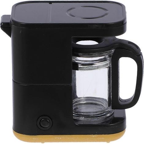 Mini machine à café, modèle d'appareil électroménager, adorable petite cafetière décorative-3.8X3.7X2.4CM-Black (1/3)