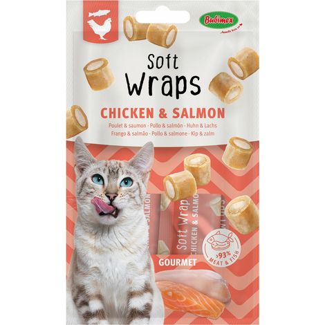 Soft Wraps chat poulet saumon -3 pièces