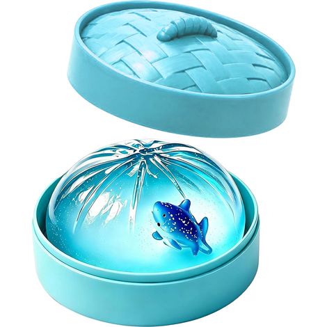 Jouet anti-stress DOWMOO Pectin Ocean Whale Blue Steamed Bun - Soulagement du stress, rebond lent, toucher doux (1 pièce) (1/5)