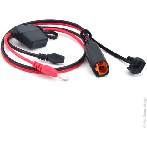 Cordon Comfort Indicator Eyelet M6 – Oeillets 8,4 mm – Câble 550 mm – Fusible 15A pour gestion batterie moto et tondeuse – Ctek (1/10)