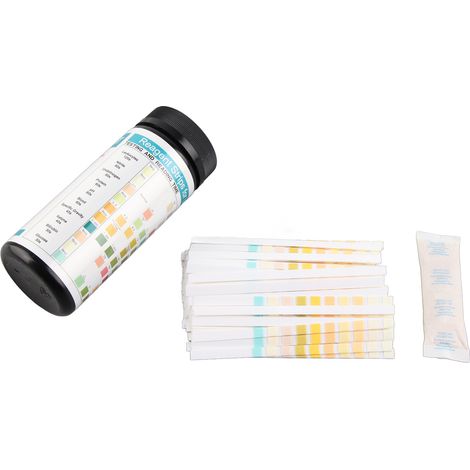 flacon de 100 bandelettes réactives pour analyse d'urine (10 paramètres) permettant de surveiller l'état de santé. (1/5)