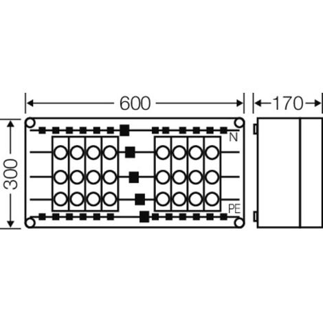 HENSEL DZ-Gehäuse 8x3x25A DII E27 Mi 3425 (1/2)