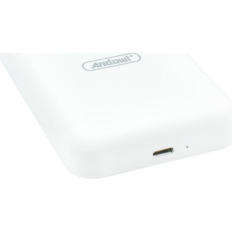 Mini Power Bank Recharge Sans Fil 6000mah Aspiration Magnétique Avec La Porte De Type C Q-mg6001