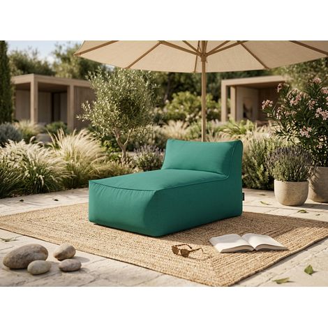 BOBOCHIC - Méridienne sans accoudoir pour canapé de jardin modulable RIVIERA   Bleu clair (1/5)