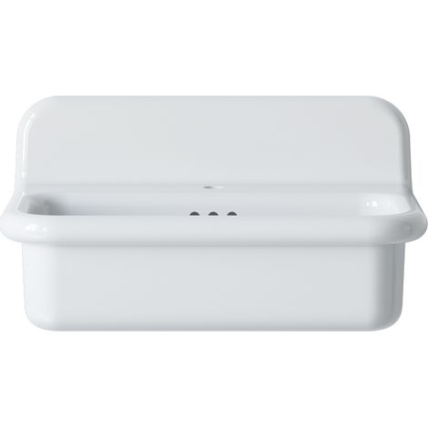 Lavabo retro de cerámica de 70 cm - True Colors Lite - Tamaño mediano - Blanco (1/2)