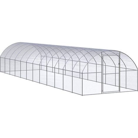 Outdoor-Hühnerstall 3x12x2 m Verzinkter Stahl