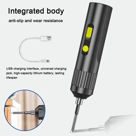 Hochpräzises elektrisches Schraubendreher-Set, Multifunktionsschraubendreher, USB-Ladefunktion, elektronisches Reparaturwerkzeug für Mobiltelefone, Computer und Haushaltsgeräte. (1/5)