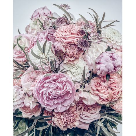 papier peint panoramique fleurs rose - Komar (1/3)