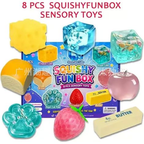 LYERCW - Jouet anti-stress - Lot de 8 jouets anti-stress A (1/5)