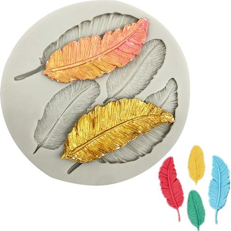 Moule à plumes, moule à chocolat en silicone, outil de décoration pour fondant et autres créations.