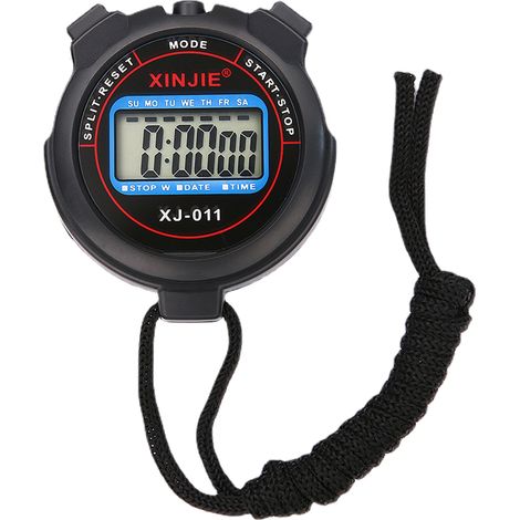 Chronomètre de sport étanche avec affichage de la date, réveil et fonctions de montre de fitness. (1/5)