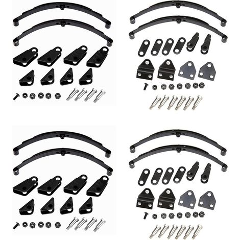 2X Barre d'acier de Suspension de Ressorts à Lames Durs et Arrière pour 1/14 Télécommandée Tracteur Remorque Mise à Niveau de Camion Pièces Accessoires (1/5)