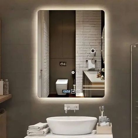 Miroir led de salle de bain sensitif 60 x 80 cm, Galis (1/5)